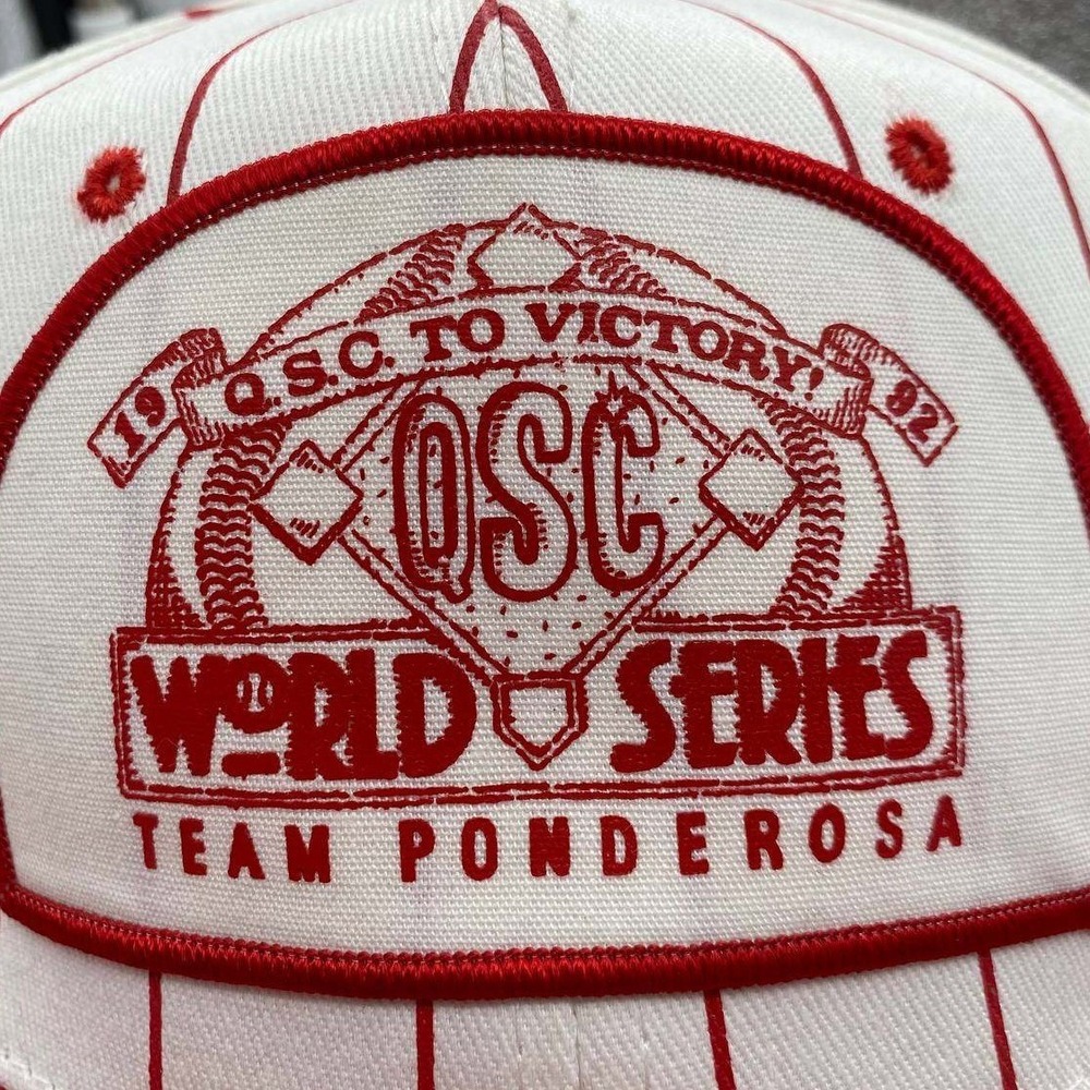 VTG Kings Cap OSC World Series Team Ponderosa Mens OS White Red Pinstripe Snap - Picture 2 of 9
